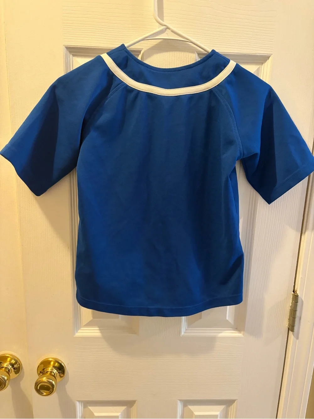 Nike Kids Cubs Royal Blue Button-Up Jersey with White Trim